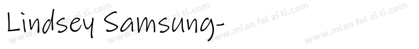 Lindsey Samsung字体转换